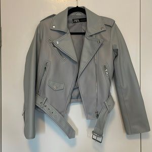 Zara Faux leather moto jacket